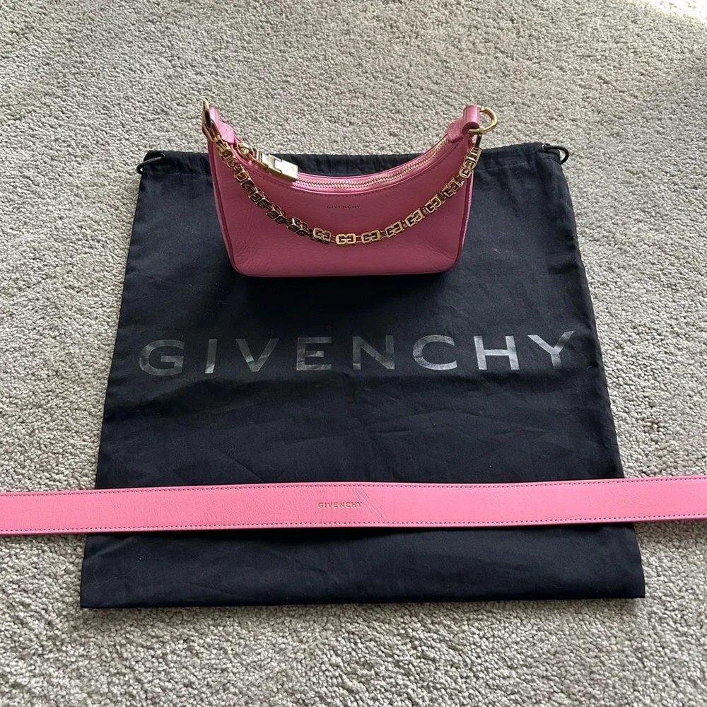 RARE* Givenchy Mini Moon Cutout Leather Bag - Picture 2 of 11